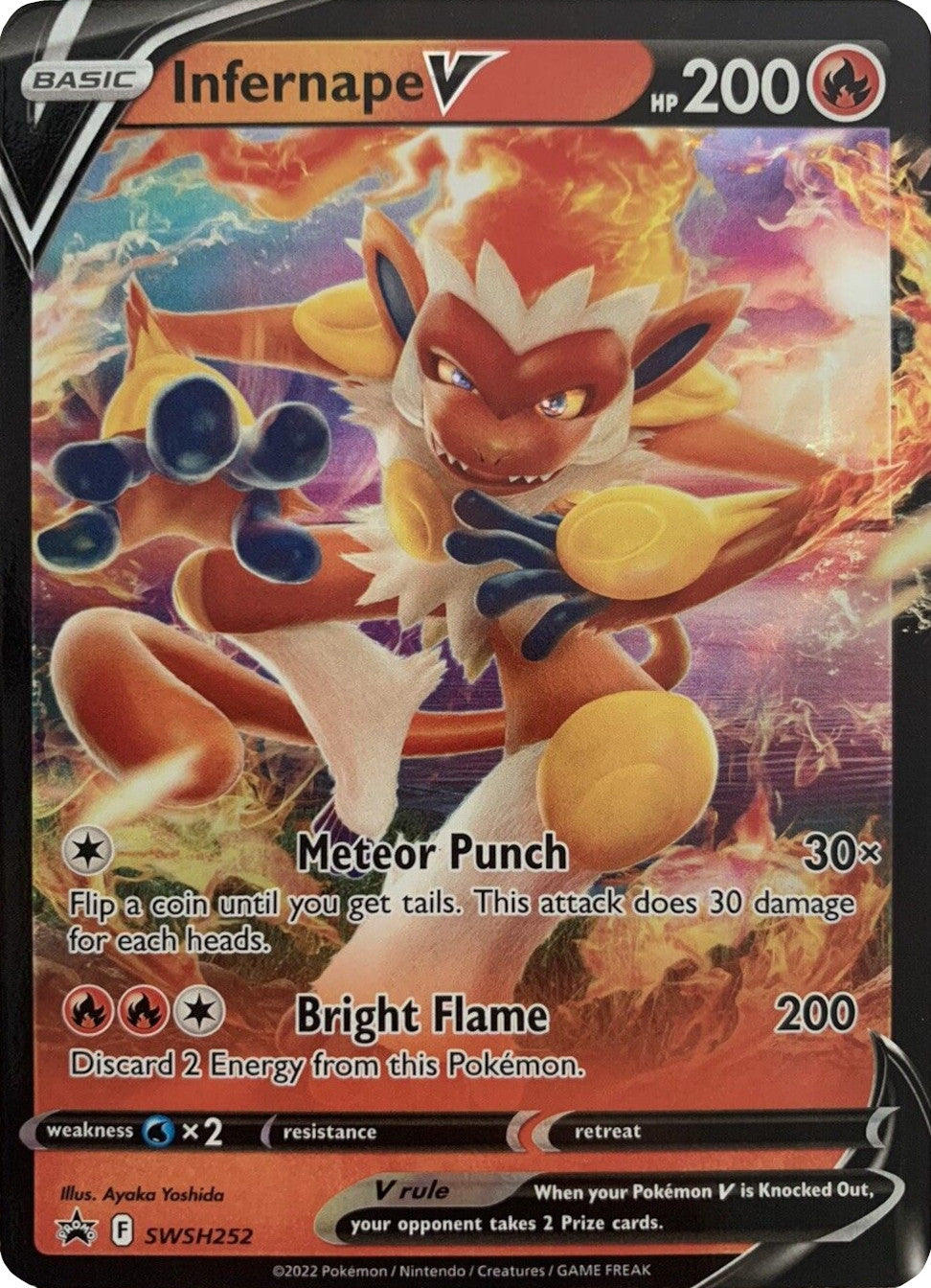 Infernape V (SWSH252) (Jumbo Card) [Sword & Shield: Black Star Promos] | Gear Gaming Bentonville