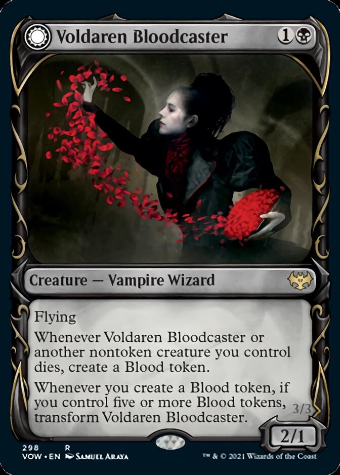 Voldaren Bloodcaster // Bloodbat Summoner (Showcase Fang Frame) [Innistrad: Crimson Vow] | Gear Gaming Bentonville
