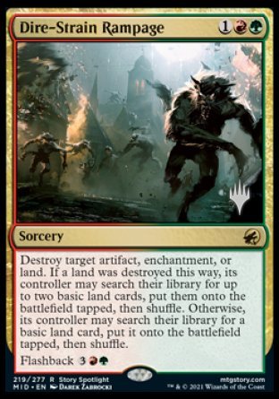 Dire-Strain Rampage (Promo Pack) [Innistrad: Midnight Hunt Promos] | Gear Gaming Bentonville