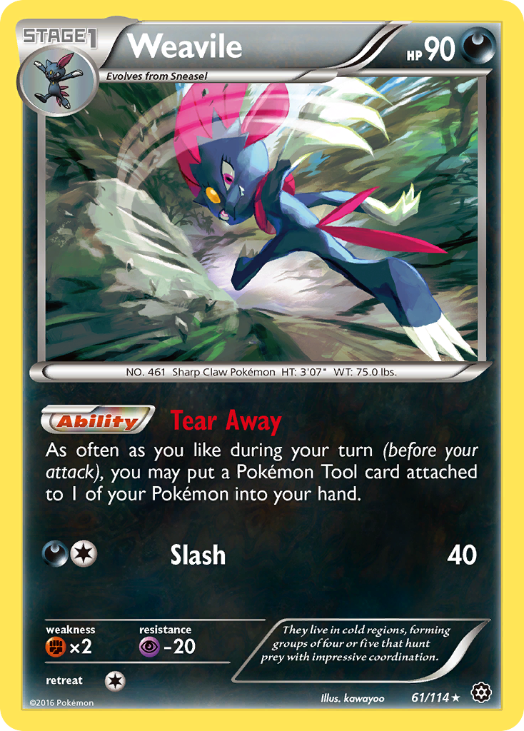 Weavile (61/114) [XY: Steam Siege] | Gear Gaming Bentonville