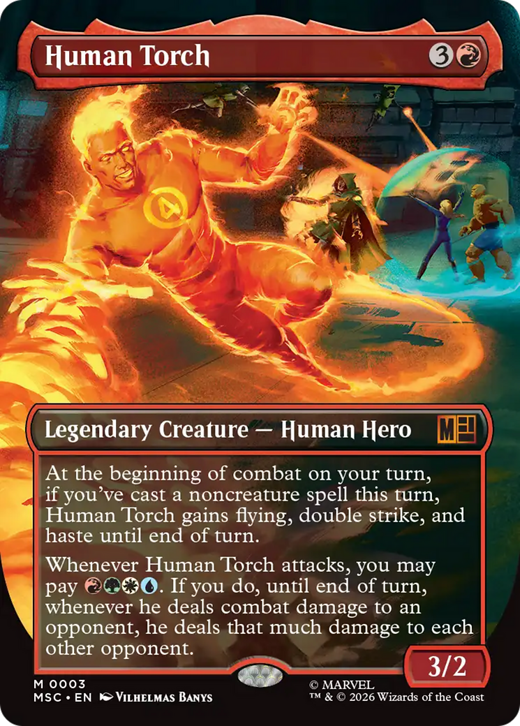 Human Torch (Borderless) [Marvel Super Heroes Commander] | Gear Gaming Bentonville