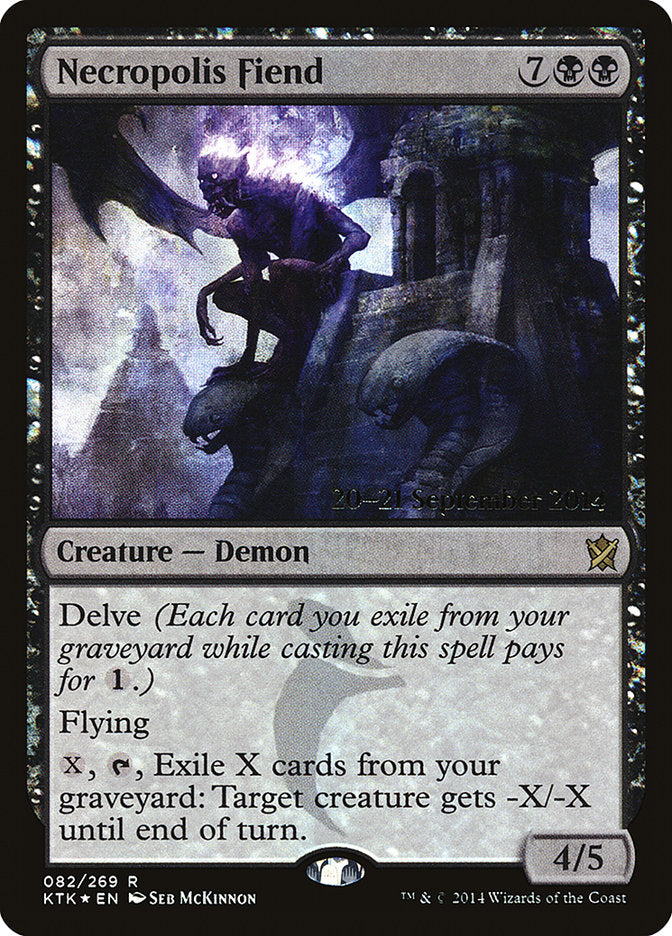 Necropolis Fiend [Khans of Tarkir Prerelease Promos] | Gear Gaming Bentonville
