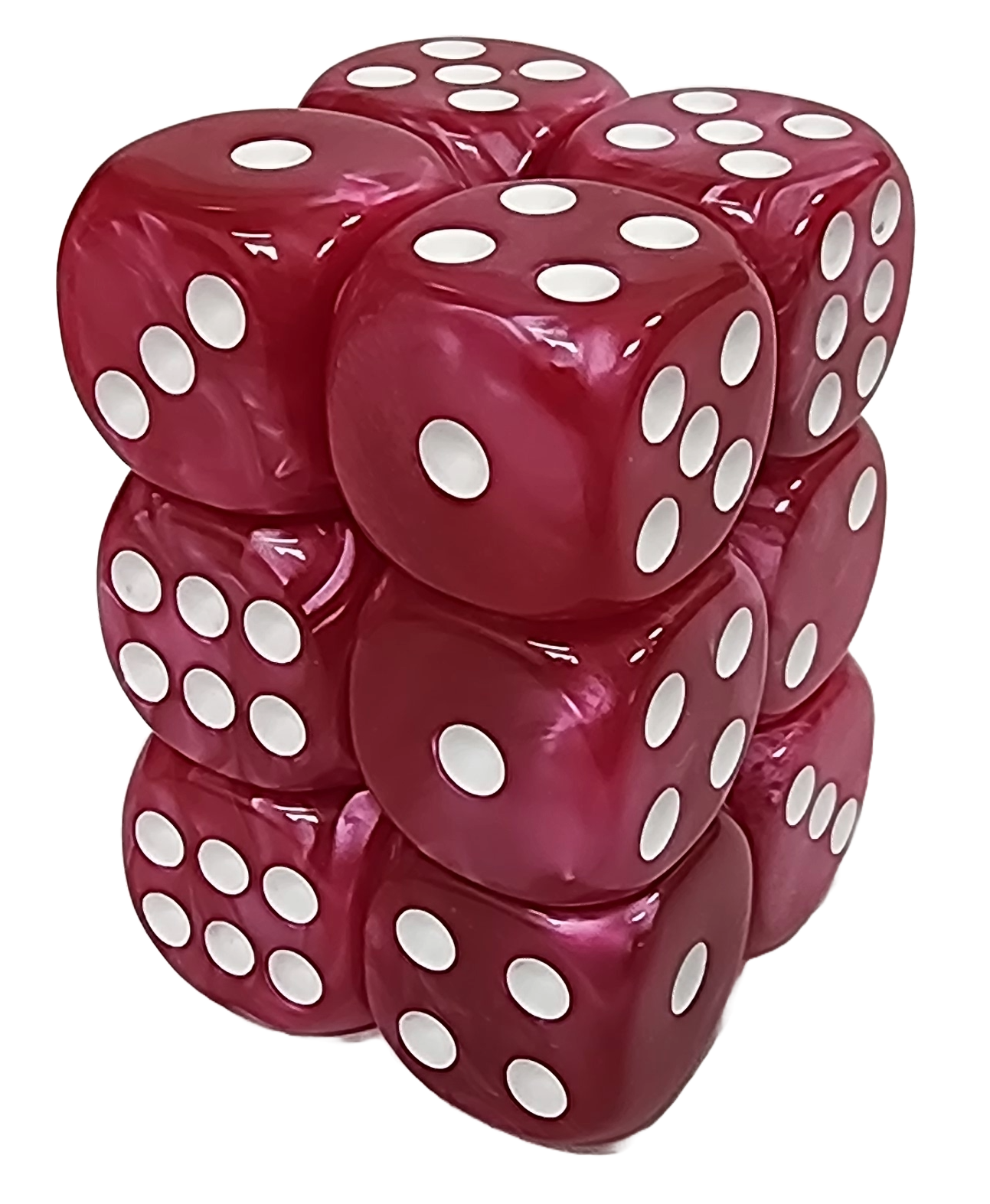 Red Pearl 16mm D6 block of 12 dice | Gear Gaming Bentonville