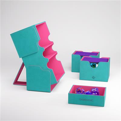 Gamegenics Stronghold 200+ XL Convertible Deck Box: Teal / Pink | Gear Gaming Bentonville