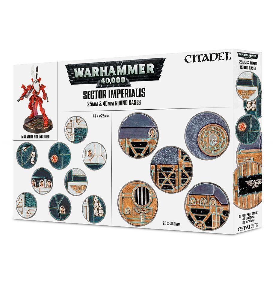 Warhammer 40k: Sector Imperialis 25 & 40mm Round Bases | Gear Gaming Bentonville