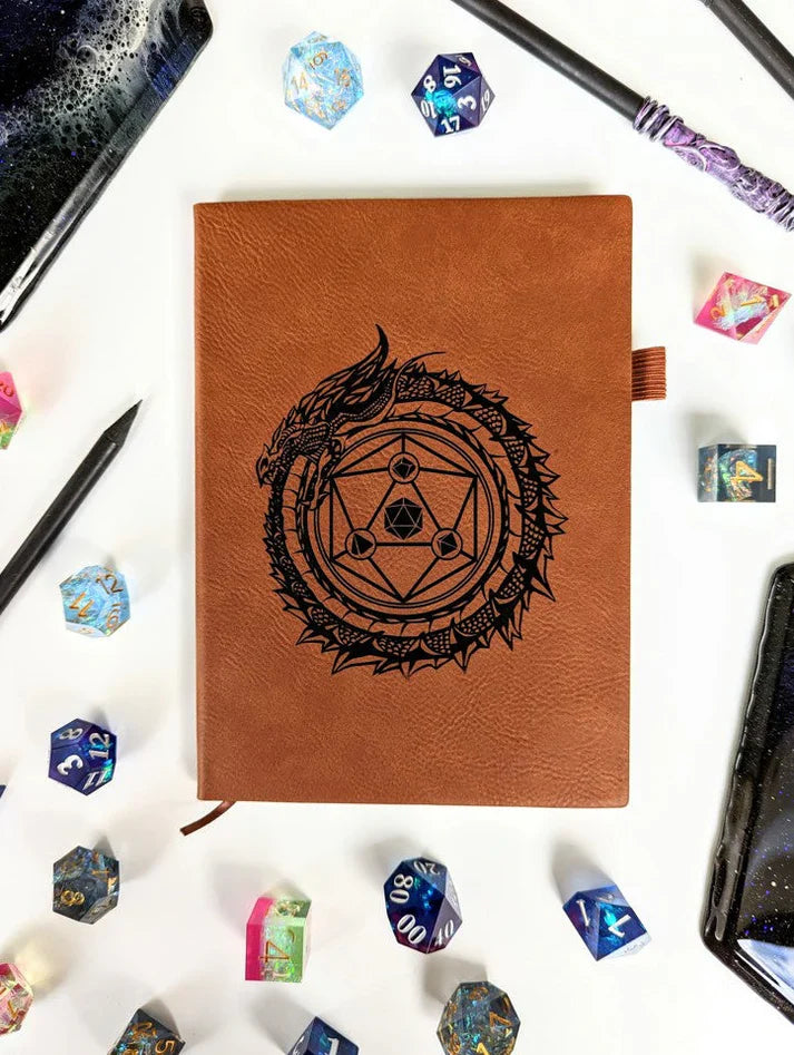 Dragon Circle | Vegan Leather Mini Dot Journal | Gear Gaming Bentonville