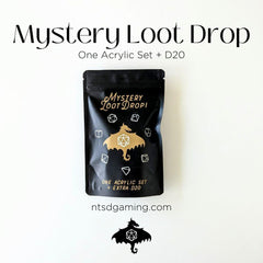 Mystery Loot Drop | 8-Piece Acrylic + (metal) D20 Polyhedral Dice Set | Gear Gaming Bentonville