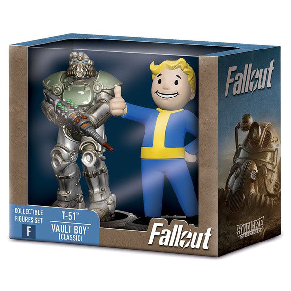Fallout Collectible Figures Set T-51 & Vault Boy (Classic) | Gear Gaming Bentonville
