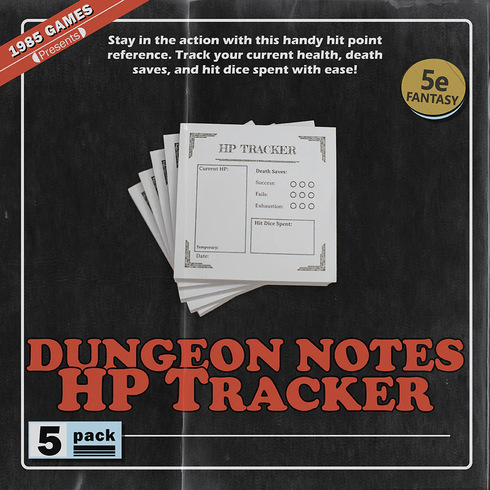 Dungeon Sticky Notes - Hit Point Tracker 5 Pack | Gear Gaming Bentonville