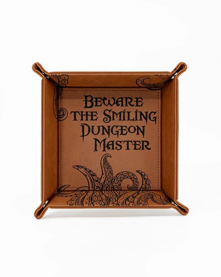 Beware the Smiling DM | Vegan Leather Dice Rolling Tray | Gear Gaming Bentonville