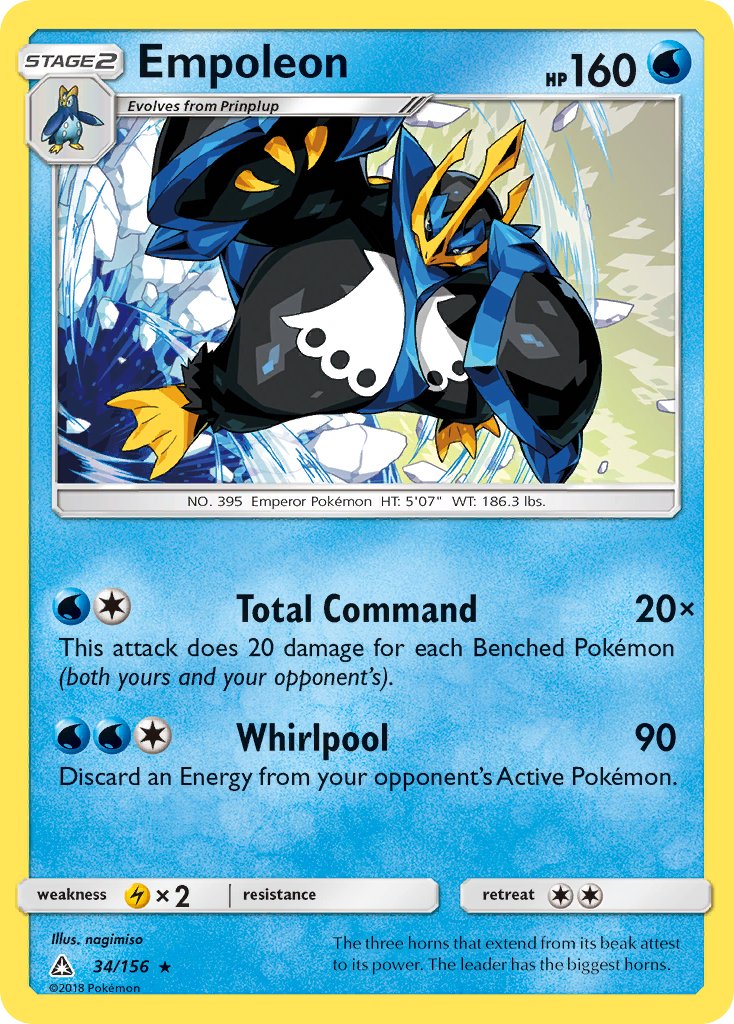 Empoleon (34/156) (Cracked Ice Holo) (Theme Deck Exclusive) [Sun & Moon: Ultra Prism] | Gear Gaming Bentonville