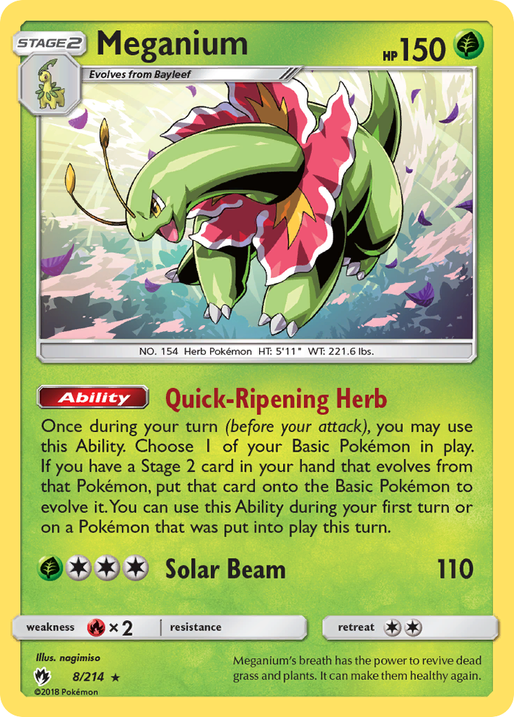 Meganium (8/214) [Sun & Moon: Lost Thunder] | Gear Gaming Bentonville