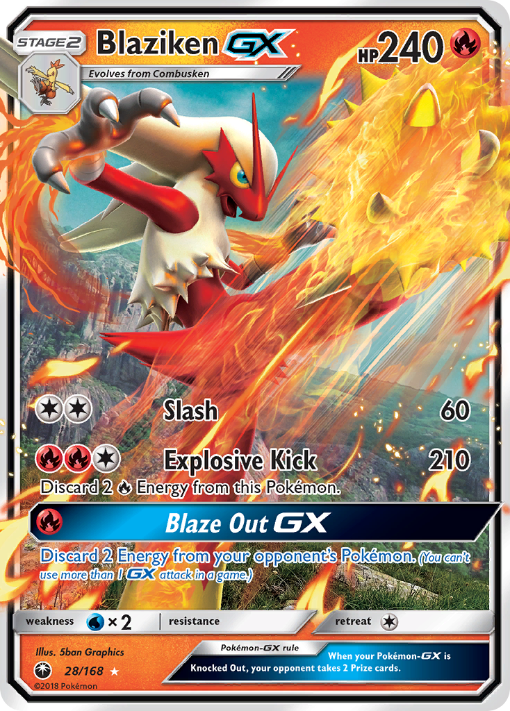 Blaziken GX (28/168) [Sun & Moon: Celestial Storm] | Gear Gaming Bentonville