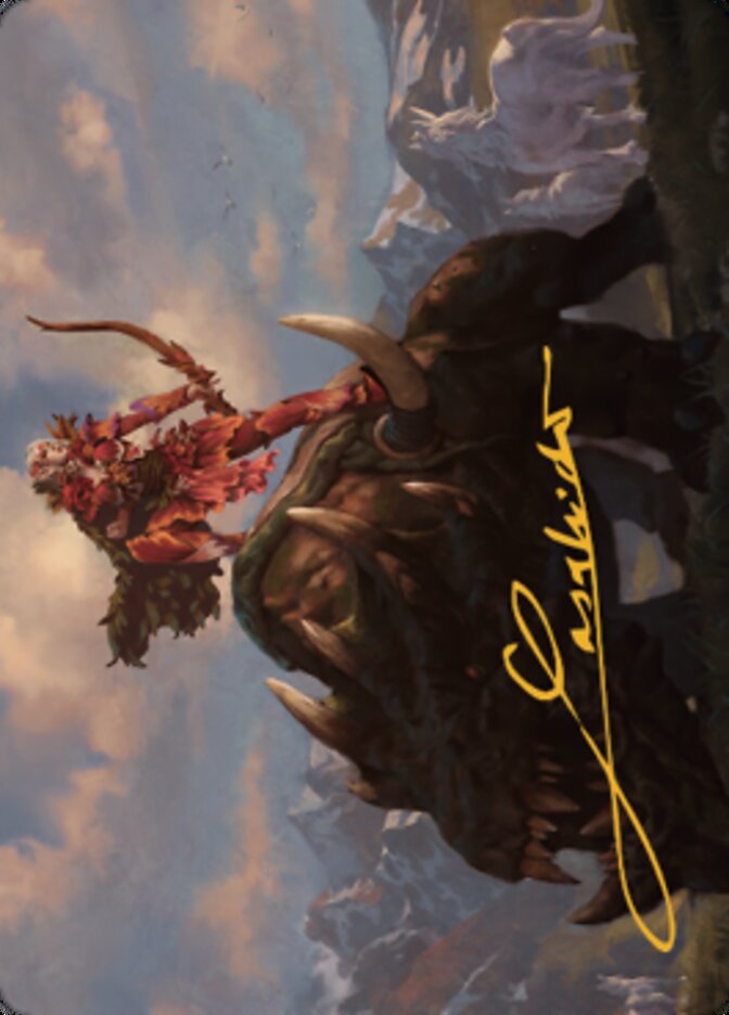 Meria's Outrider Art Card (Gold-Stamped Signature) [Dominaria United Art Series] | Gear Gaming Bentonville