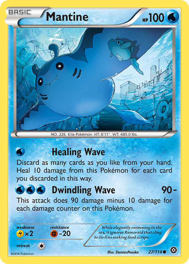 Mantine (27/114) [XY: Steam Siege] | Gear Gaming Bentonville