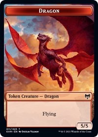 Dragon // Thopter Double-sided Token [Kaldheim Commander Tokens] | Gear Gaming Bentonville