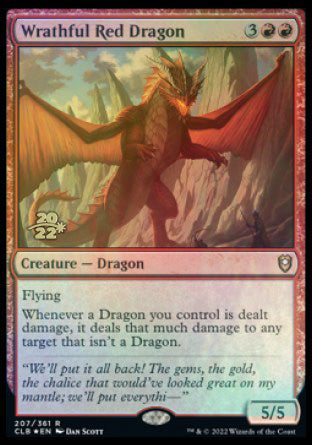 Wrathful Red Dragon [Commander Legends: Battle for Baldur's Gate Prerelease Promos] | Gear Gaming Bentonville