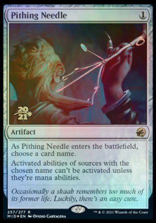 Pithing Needle [Innistrad: Midnight Hunt Prerelease Promos] | Gear Gaming Bentonville