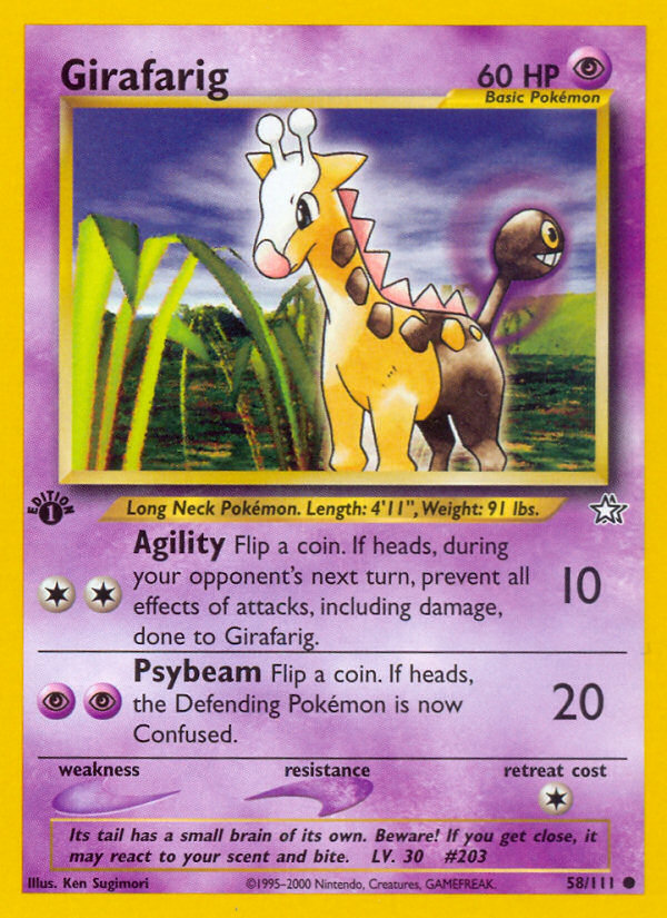 Girafarig (58/111) [Neo Genesis 1st Edition] | Gear Gaming Bentonville