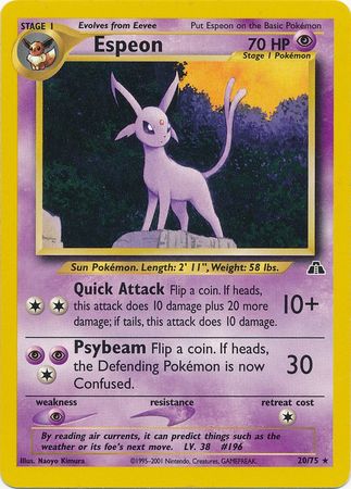 Espeon (20/75) [Neo Discovery Unlimited] | Gear Gaming Bentonville