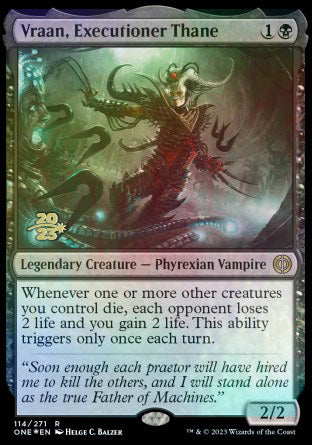 Vraan, Executioner Thane [Phyrexia: All Will Be One Prerelease Promos] | Gear Gaming Bentonville