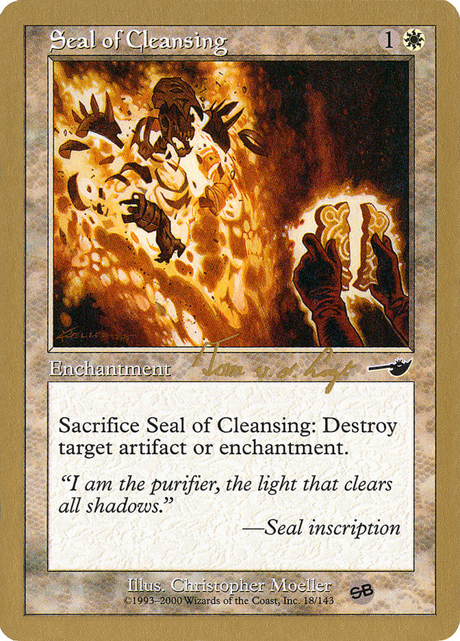 Seal of Cleansing (Tom van de Logt) (SB) [World Championship Decks 2000] | Gear Gaming Bentonville