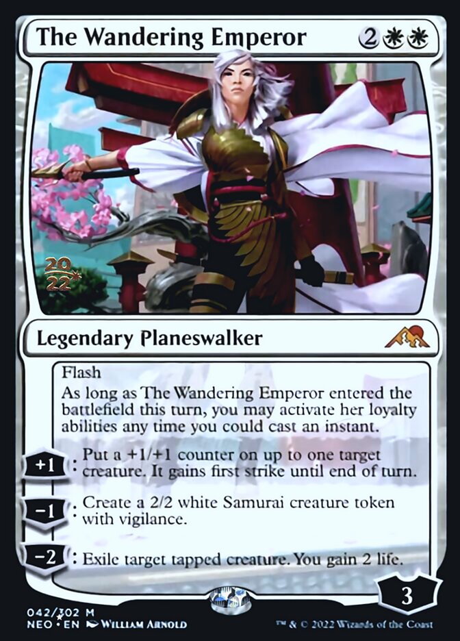 The Wandering Emperor [Kamigawa: Neon Dynasty Prerelease Promos] | Gear Gaming Bentonville