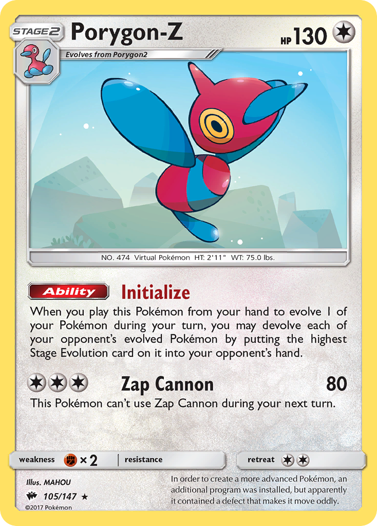 Porygon-Z (105/147) [Sun & Moon: Burning Shadows] | Gear Gaming Bentonville