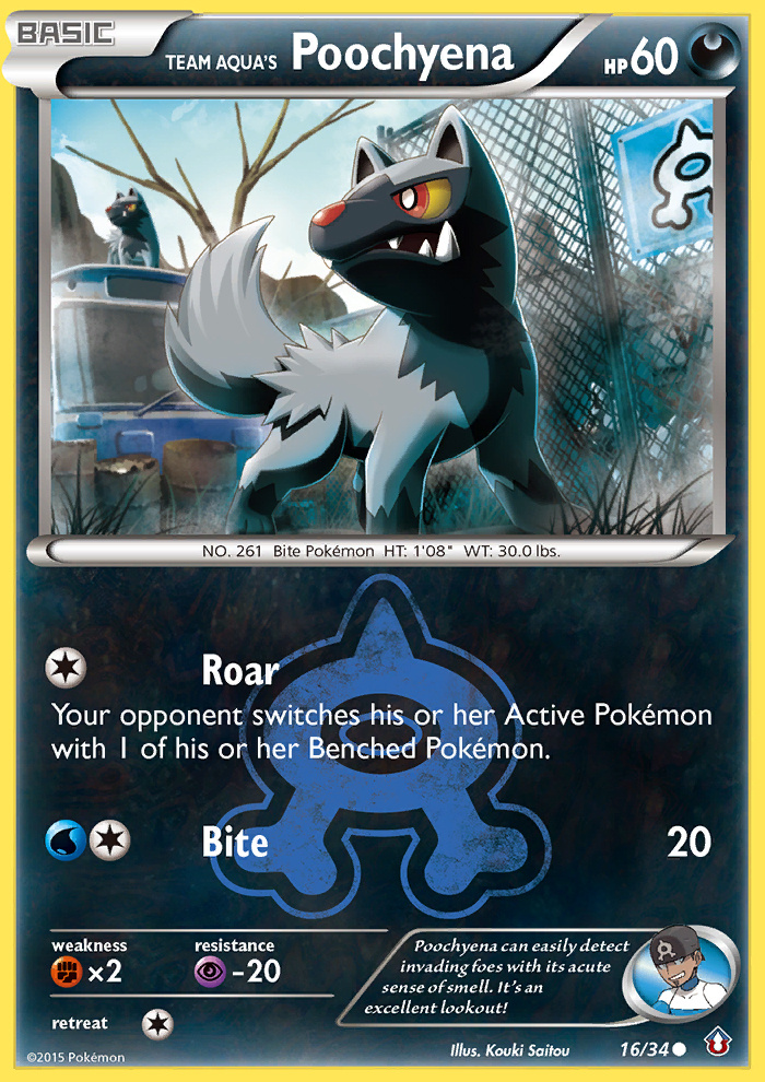 Team Aqua's Poochyena (16/34) [XY: Double Crisis] | Gear Gaming Bentonville