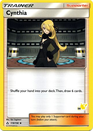 Cynthia (119/156) (Pikachu Stamp #59) [Battle Academy 2020] | Gear Gaming Bentonville