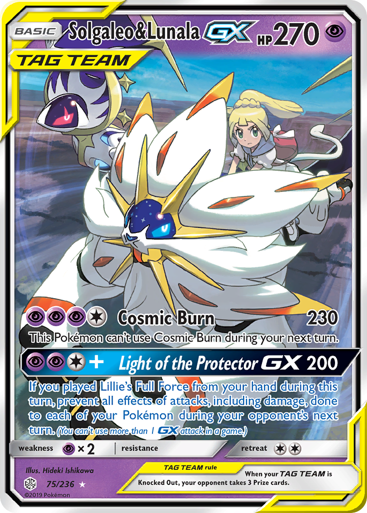 Solgaleo & Lunala GX (75/236) [Sun & Moon: Cosmic Eclipse] | Gear Gaming Bentonville