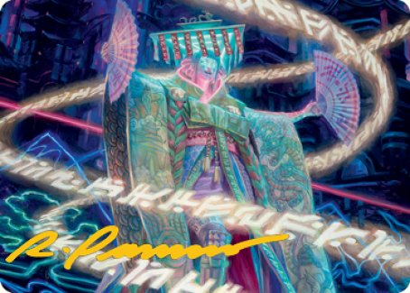 Satsuki, the Living Lore Art Card (Gold-Stamped Signature) [Kamigawa: Neon Dynasty Art Series] | Gear Gaming Bentonville