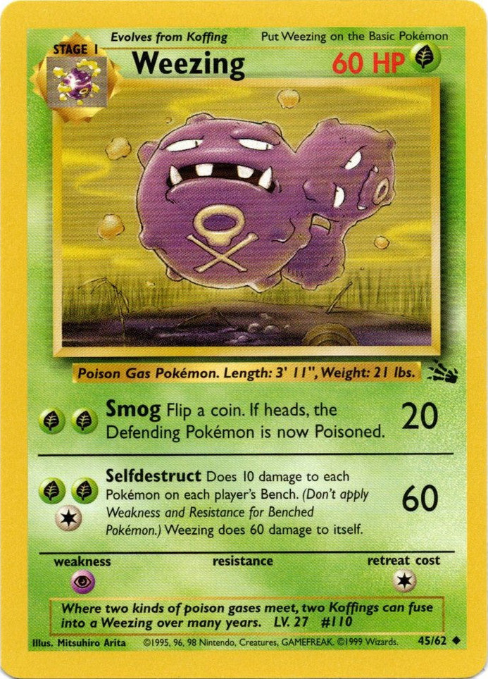 Weezing (45/62) [Fossil Unlimited] | Gear Gaming Bentonville