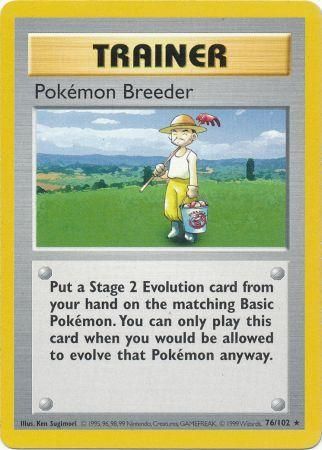 Pokemon Breeder (76/102) [Base Set Shadowless Unlimited] | Gear Gaming Bentonville