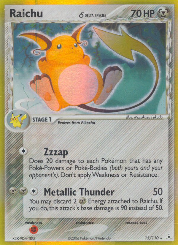 Raichu (15/110) (Delta Species) [EX: Holon Phantoms] | Gear Gaming Bentonville