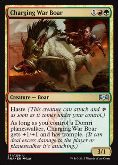 Charging War Boar [Ravnica Allegiance] | Gear Gaming Bentonville