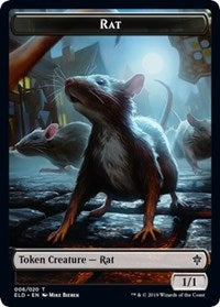 Rat // Food (17) Double-sided Token [Throne of Eldraine Tokens] | Gear Gaming Bentonville