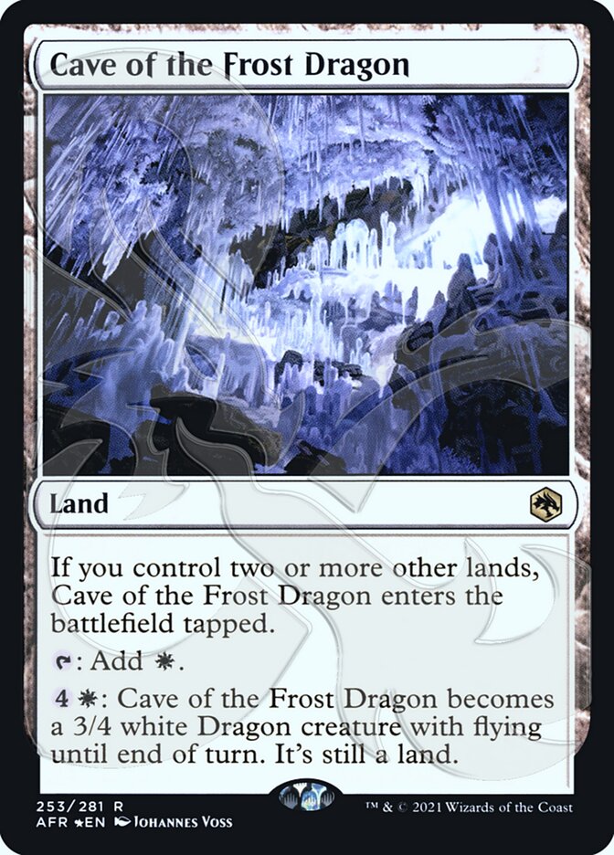 Cave of the Frost Dragon (Ampersand Promo) [Dungeons & Dragons: Adventures in the Forgotten Realms Promos] | Gear Gaming Bentonville