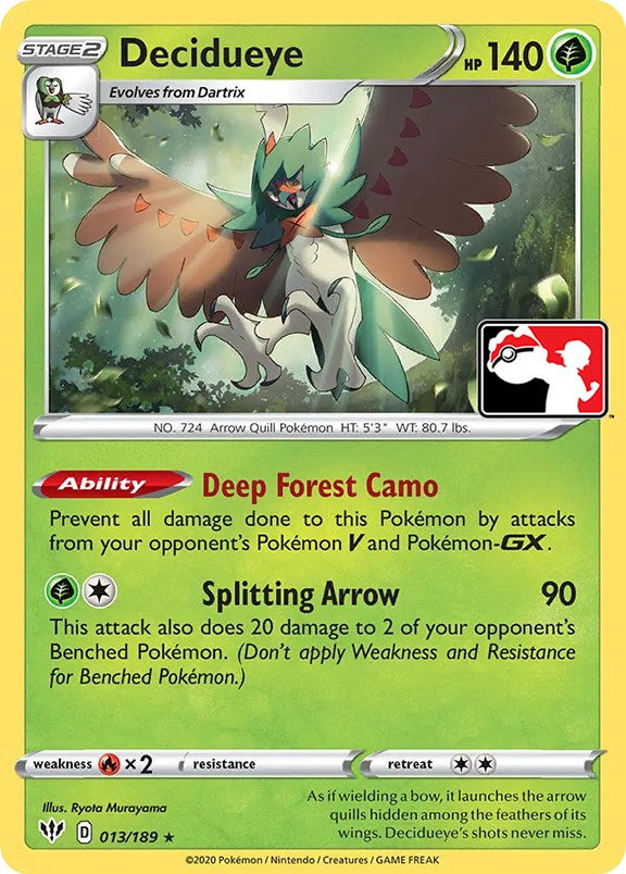 Decidueye (013/189) [Prize Pack Series One] | Gear Gaming Bentonville