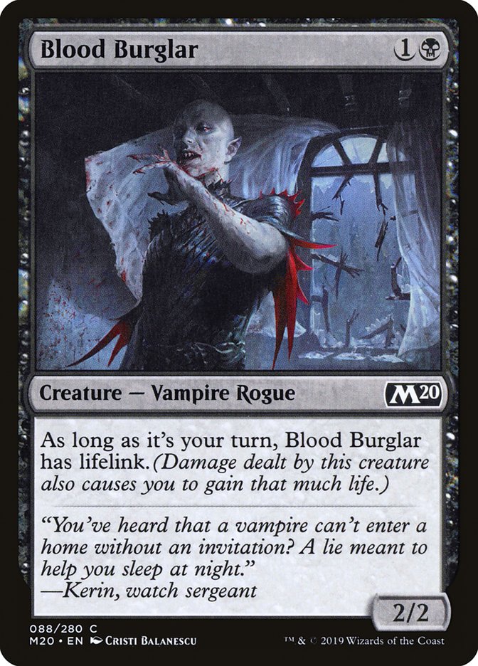 Blood Burglar [Core Set 2020] | Gear Gaming Bentonville