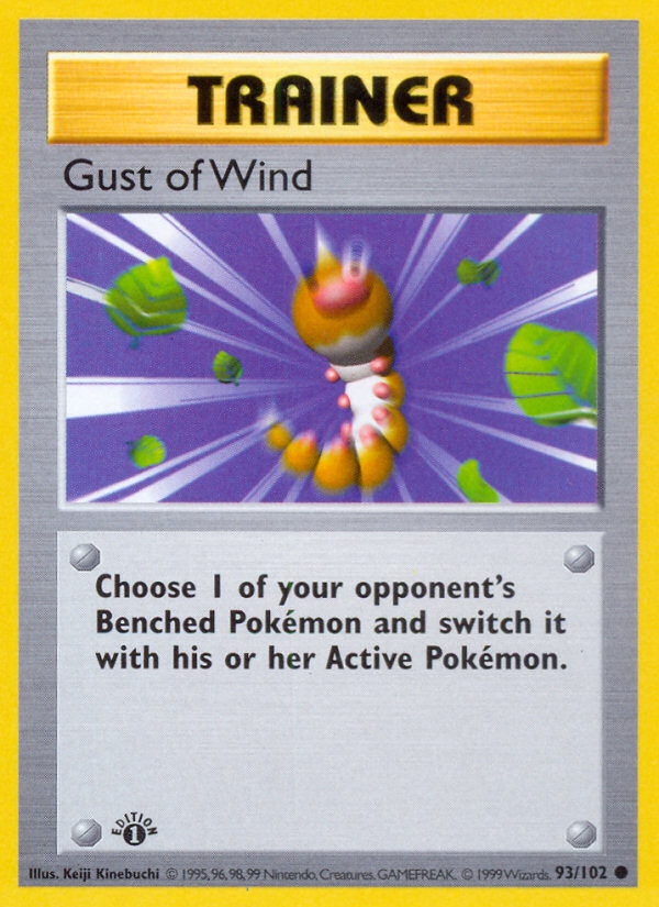 Gust of Wind (93/102) (Shadowless) [Base Set 1st Edition] | Gear Gaming Bentonville