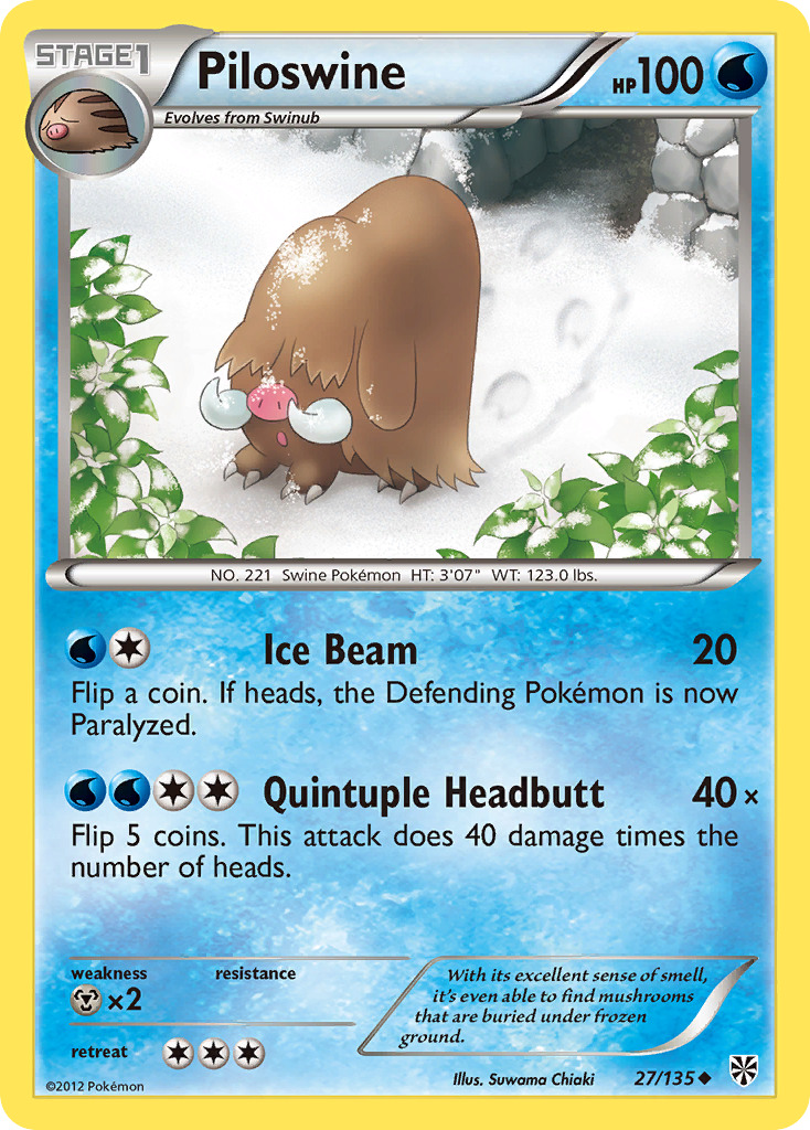 Piloswine (27/135) [Black & White: Plasma Storm] | Gear Gaming Bentonville