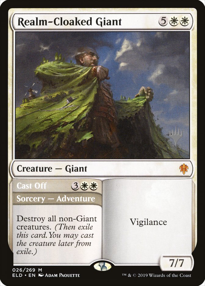 Realm-Cloaked Giant // Cast Off (Promo Pack) [Throne of Eldraine Promos] | Gear Gaming Bentonville