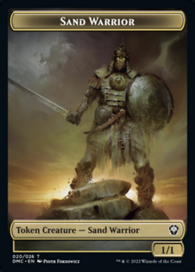 Soldier // Sand Warrior Double-sided Token [Dominaria United Tokens] | Gear Gaming Bentonville