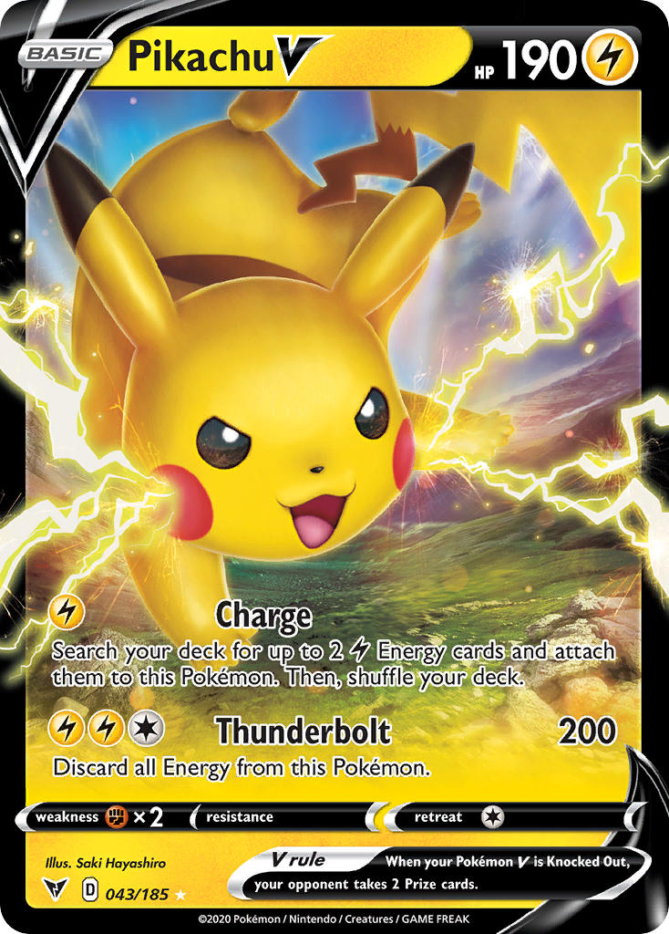 Pikachu V (043/185) [Sword & Shield: Vivid Voltage] | Gear Gaming Bentonville