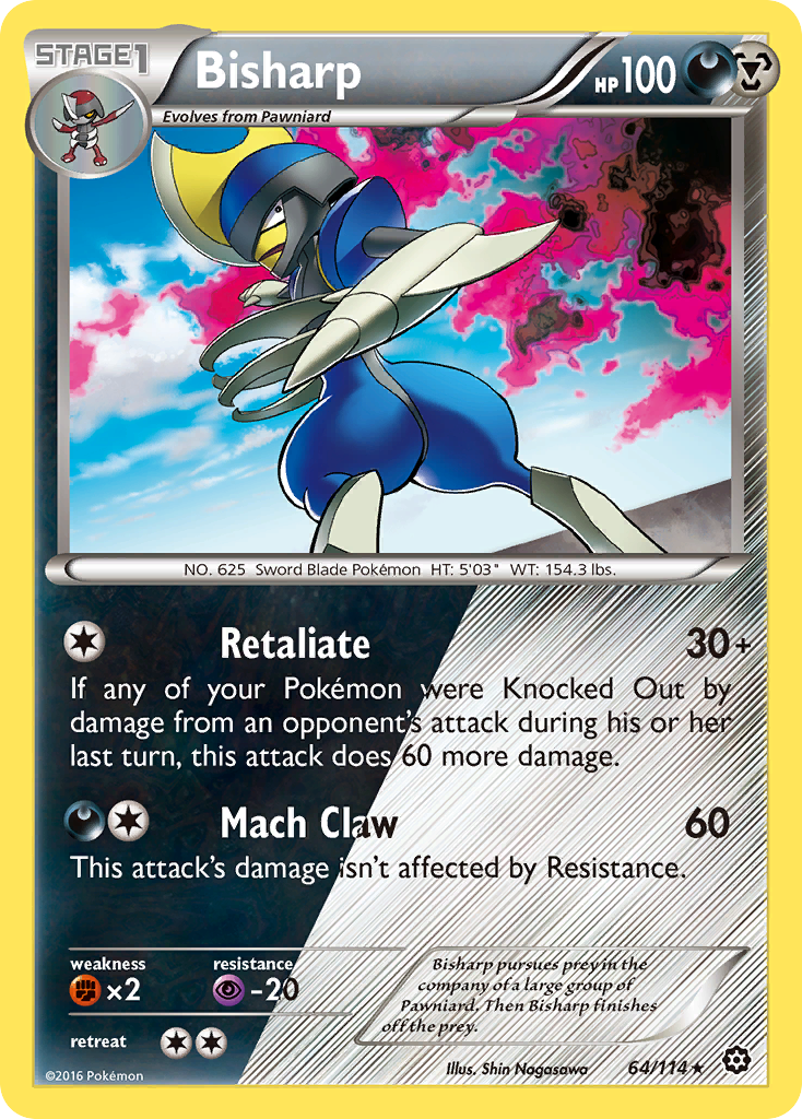 Bisharp (64/114) [XY: Steam Siege] | Gear Gaming Bentonville