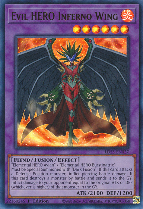 Evil HERO Inferno Wing [LDS3-EN027] Ultra Rare | Gear Gaming Bentonville