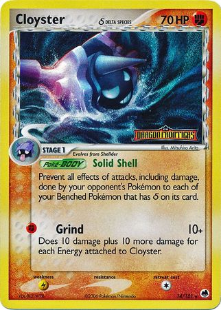 Cloyster (14/101) (Delta Species) (Stamped) [EX: Dragon Frontiers] | Gear Gaming Bentonville