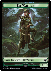 Elf Warrior // Insect Double Sided Token [The Lord of the Rings: Tales of Middle-Earth Commander Tokens] | Gear Gaming Bentonville