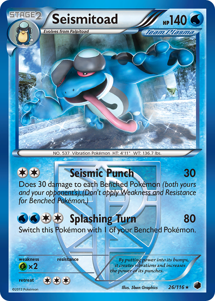 Seismitoad (26/116) [Black & White: Plasma Freeze] | Gear Gaming Bentonville